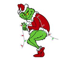 Grinch Christmas SVG, christmas svg, grinch svg, grinchy green svg, funny grinch svg, cute grinch svg, santa hat svg 13