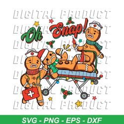 Funny Oh Snap Gingerbreads Bone SVG Graphic Design File