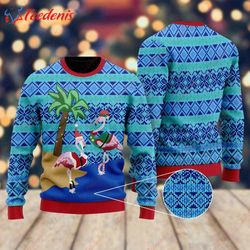 Flamingo Ugly Christmas Sweater, Ugly Christmas Sweater Ideas  Wear Love, Share Beauty
