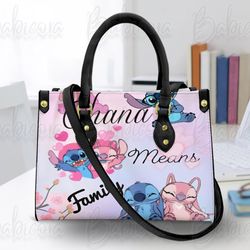 Stitch Angel Disney Bag, Lilo And Stitch Leather Handbag Wallet, Disney Shoulder Bag