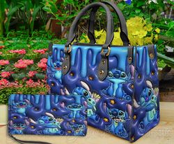 Stitch Disney 3D Bag, Stitch Leather Handbag Wallet, Disney Shoulder Bag