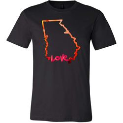 Love Georgia State Flag Map Outline Souvenir Gift T-shirt