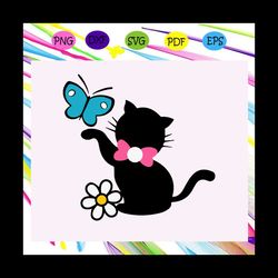 Cat shirt svg, cat lover gift, cat gift, kitty svg, cat shirt,funny cat gift, butterfly svg,trending svg For Silhouette,