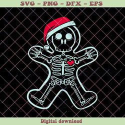 Christmas XRay Gingerbread Man Skeleton SVG Cricut Files
