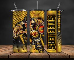 Steelers Tumbler Wrap , 3D Nfl Tumbler Wrap, Nfl Mascot Tumbler  10