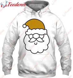 Funny Christmas Gift, Santa Claus Face Classic T-Shirt, Long Sleeve Womens Christmas Shirts  Wear Love, Share Beauty