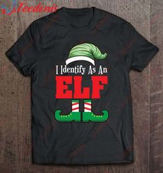 Funny Christmas I Identify As An Elf Novelty Shirt, Kids Christmas Shirts Family  Wear Love, Share Beauty