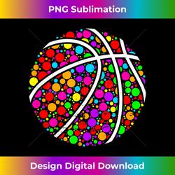 colorful polka dot basketball tee ball basketball dot day - chic sublimation digital download - customize with flair