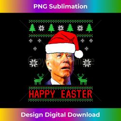 Funny Joe Biden Happy Easter Ugly Christmas Long Sleeve - Minimalist Sublimation Digital File - Lively and Captivating Visuals