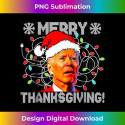 Funny Joe Biden Merry Christmas Ugly Confused Thanksgiving Long Sleeve - Sublimation-Optimized PNG File - Lively and Captivating Visuals