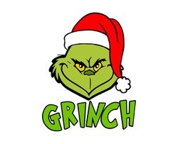 Grinch Christmas SVG, christmas svg, grinch svg, grinchy green svg, funny grinch svg, cute grinch svg, santa hat svg 243
