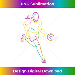basketball girl bball kids women girls basketball - futuristic png sublimation file - chic, bold, and uncompromising