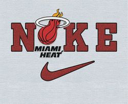 Nike Miami Heat Svg, Stitch Nike Embroidery Effect, NBA Logo, Basketball Svg, NBA, Nike Nba Design 17