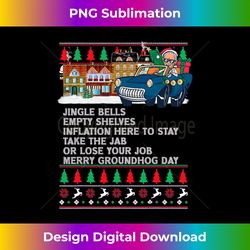 Jingle Joe Empty Shelves Biden Santa Anti Liberal Christmas Long Sleeve - Sleek Sublimation PNG Download - Chic, Bold, and Uncompromising