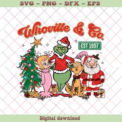 Retro Merry Grinchmas Whoville And Co Est 1957 SVG File