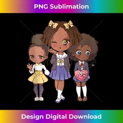 Black anime girls. Tank Top - Timeless PNG Sublimation Download - Reimagine Your Sublimation Pieces