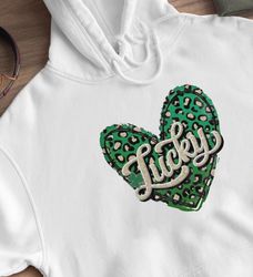 St Patricks Day Lucky Leopard Heart Shirt