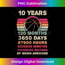 10 Year Old Basketball Birthday Tenth 10th Birthday Boy Girl - Bespoke Sublimation Digital File - Craft with Boldness and Assurance