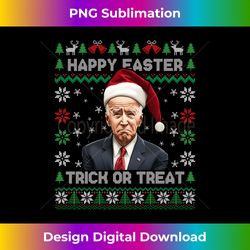 Happy Easter Santa Joe Biden Funny Christmas Ugly Sweater Long Sleeve - Urban Sublimation PNG Design - Animate Your Creative Concepts