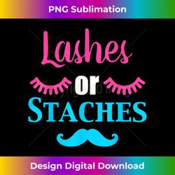 Lashes or Staches Gender Reveal Party Supplies - Timeless PNG Sublimation Download - Infuse Everyday with a Celebratory Spirit