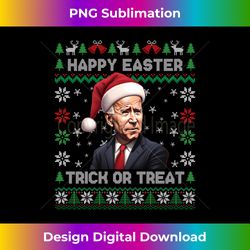 Happy Easter Funny Anti Joe Biden Christmas Ugly Sweater Long Sleeve - Sophisticated PNG Sublimation File - Tailor-Made for Sublimation Craftsmanship