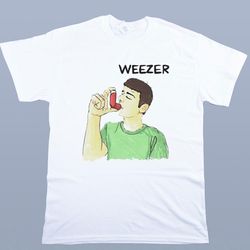 Weezer Man Using Inhaler Shirt, Longsleeve T-Shirt