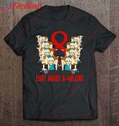 Eight Maids A-Milking Song 12 Days Christmas T-Shirt, Cotton Christmas Shirts Mens  Wear Love, Share Beauty