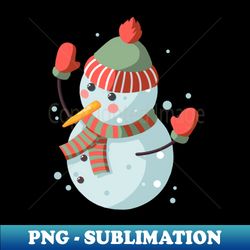 snowman santa hat gift - aesthetic sublimation digital file - enhance your apparel with stunning detail