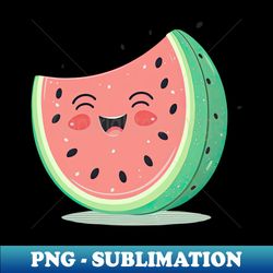 Happy watermelon with a cute smiling face - Unique Sublimation PNG Download - Capture Imagination with Every Detail