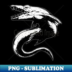 Mosasaurus with Powerful Jaws - PNG Transparent Digital Download File for Sublimation - Bring Your Designs to Life
