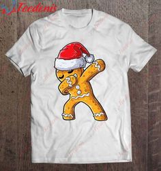 Dabbing Gingerbread Santa Christmas Kids Boys Xmas Cookie Shirt, Christmas T-Shirt Design  Wear Love, Share Beauty