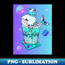 Galaxy Frappe Whale seafoam - Unique Sublimation PNG Download - Bring Your Designs to Life