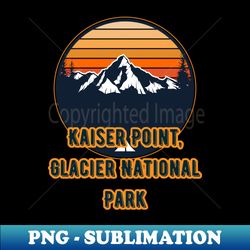 Kaiser Point Glacier National Park - Modern Sublimation PNG File - Perfect for Creative Projects
