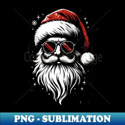 cool santa with sunglasses and vintage hat - exclusive sublimation digital file - unleash your creativity