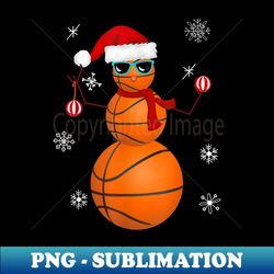 basketball snowman santa claus christmas hat funny baller - elegant sublimation png download - perfect for creative projects