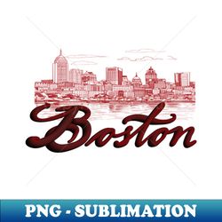 Boston MA - High-Quality PNG Sublimation Download - Bring Your Designs to Life