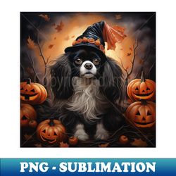 Japanese spaniel Halloween - High-Quality PNG Sublimation Download - Enhance Your Apparel with Stunning Detail