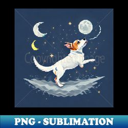 Pixel Pup in Space - Modern Sublimation PNG File - Fashionable and Fearless
