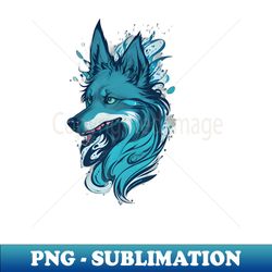 Blue Dog Logo - Decorative Sublimation PNG File - Spice Up Your Sublimation Projects