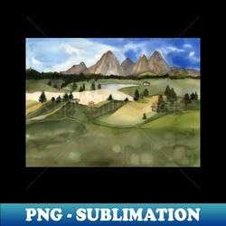 beautiful landscape - vintage sublimation png download - transform your sublimation creations