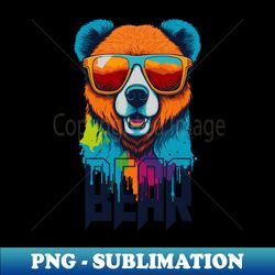 bear pop art - special edition sublimation png file - vibrant and eye-catching typography