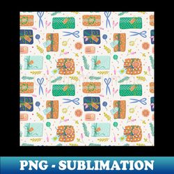 christmas gift boxes pattern - vintage sublimation png download - perfect for sublimation mastery