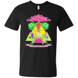Rick And Morty Pyramid With Catchphrase Men V-Neck T-Shirt