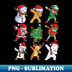 Dabbing Santa Elf Friends Christmas Boys Girls Men Xmas Dab - PNG Sublimation Digital Download - Perfect for Creative Projects