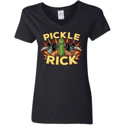 Rick And Morty Pyramid With Catchphrase Women V-Neck T-Shirt