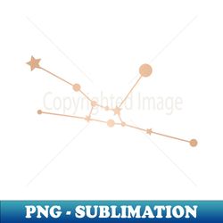 Taurus Zodiac Constellation in Rose Gold - Creative Sublimation PNG Download - Boost Your Success with this Inspirational PNG Download