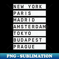 World Cities Metropolis Travel bug - Instant PNG Sublimation Download - Perfect for Sublimation Art