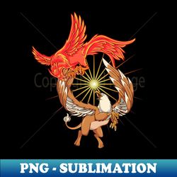 Animals of mythology - phoenix vs griffin - PNG Sublimation Digital Download - Fashionable and Fearless