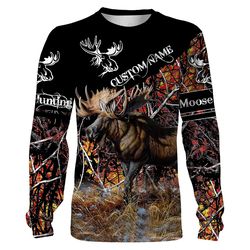 Moose Hunting Orange camo Custom All over print Shirts, personalized Hunting gifts &8211 IPHW248