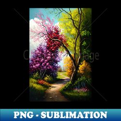 Spring Landscape Exotic Nature monet - A Piece - Signature Sublimation PNG File - Instantly Transform Your Sublimation Projects